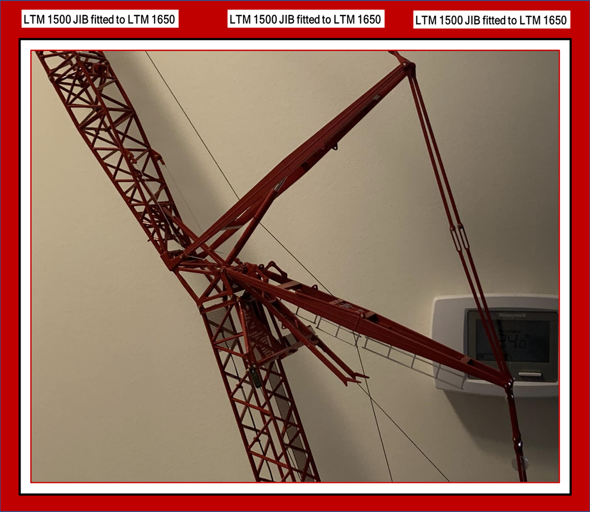 1/50 WSI Liebherr LTM 1500 / 1650 / 1750 Mobile Crane JIB in BLACK