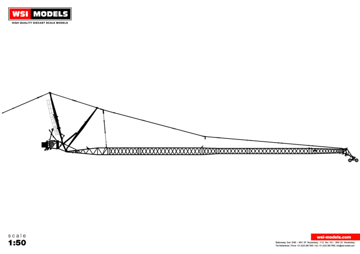 1/50 WSI Liebherr LTM 1500 / 1650 / 1750 Mobile Crane JIB in BLACK 1/50 WSI Liebherr LTM 1500 / 1650 / 1750 Mobile Crane JIB in BLACK