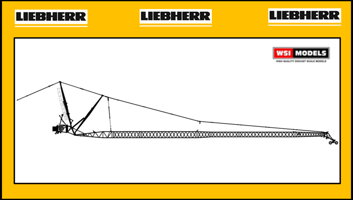 WSI 1/50 LIEBHERR LTM 1500 jibのみ 1/50 WSI Liebherr LTM 1500 / 1650 / 1750 Mobile Crane JIB in BLACK