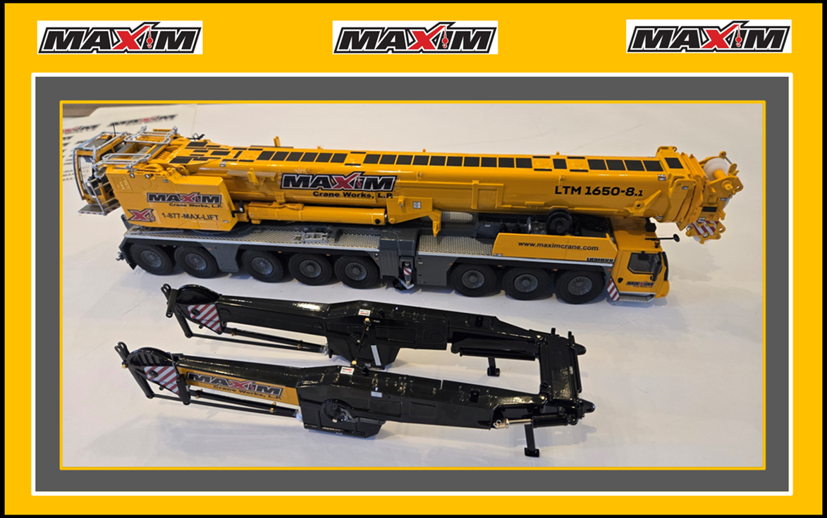 1/50 WSI MAXIM LIEBHERR LTM 1650 Mobile Crane in Yellow
