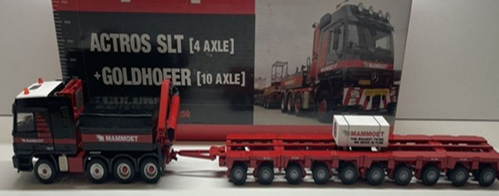 1/50 Conrad MAMMOET Mercedes Actros SLT + GOLDHOFER 10 Axle