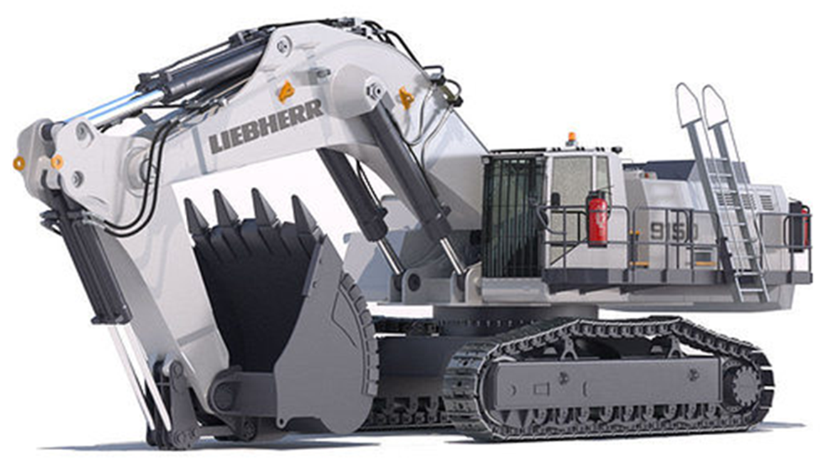 1/50 Liebherr Mining R9150 Excavator in White – True-Scale 1/50 Liebherr Mining R9150 Excavator in White – True-Scale