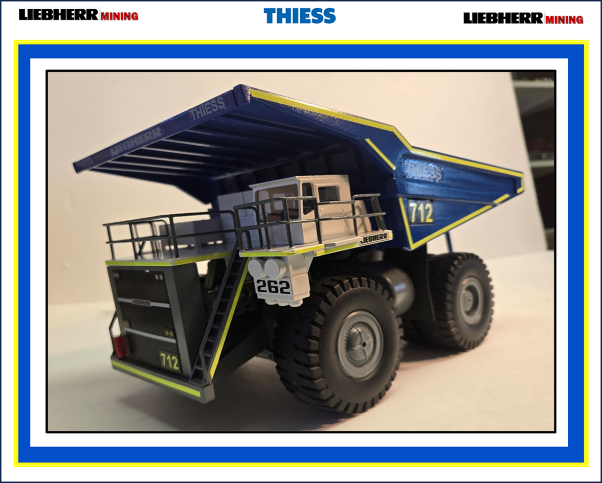1/50 CUSTOM Liebherr T282 Mining Hauler in THIESS Mining colors
