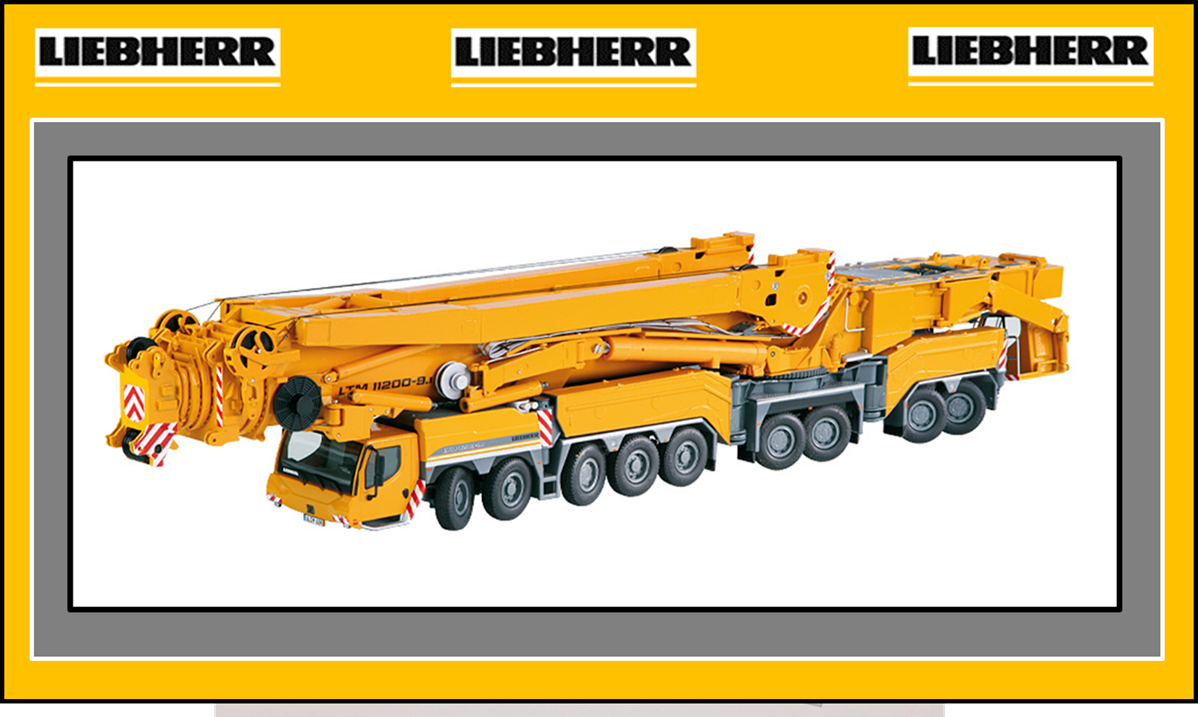 LIEBHELL LTM 1200-5.1 1/50スケール模型 1/50 Liebherr LTM 11200 Heavy Lift Mobile Crane – True-Scale